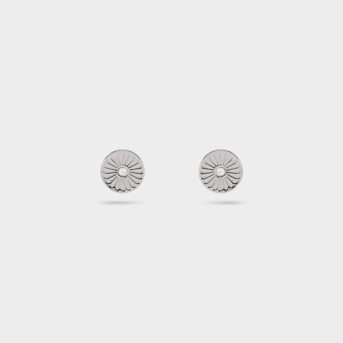 Boucles d'oreilles florales argent