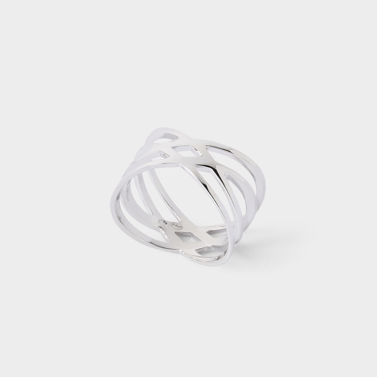 Bague croisée argent