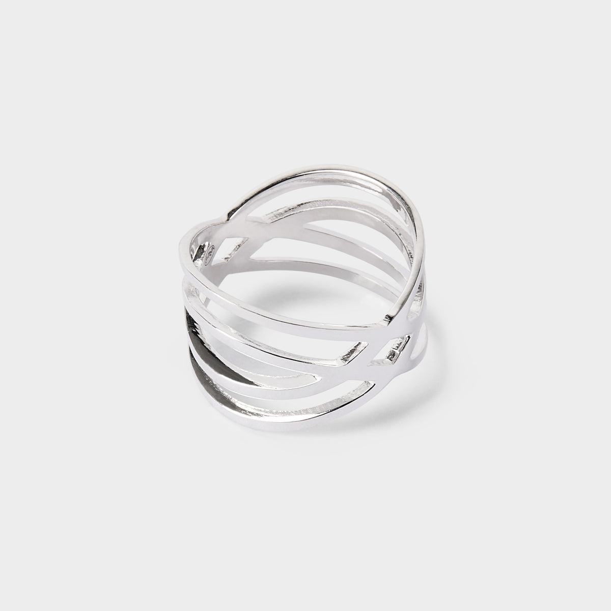 Bague croisée argent