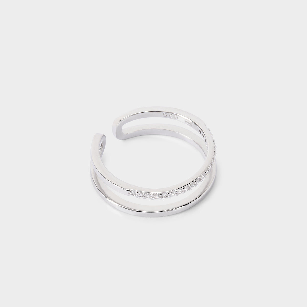 Bague Pure et brillants argent massif