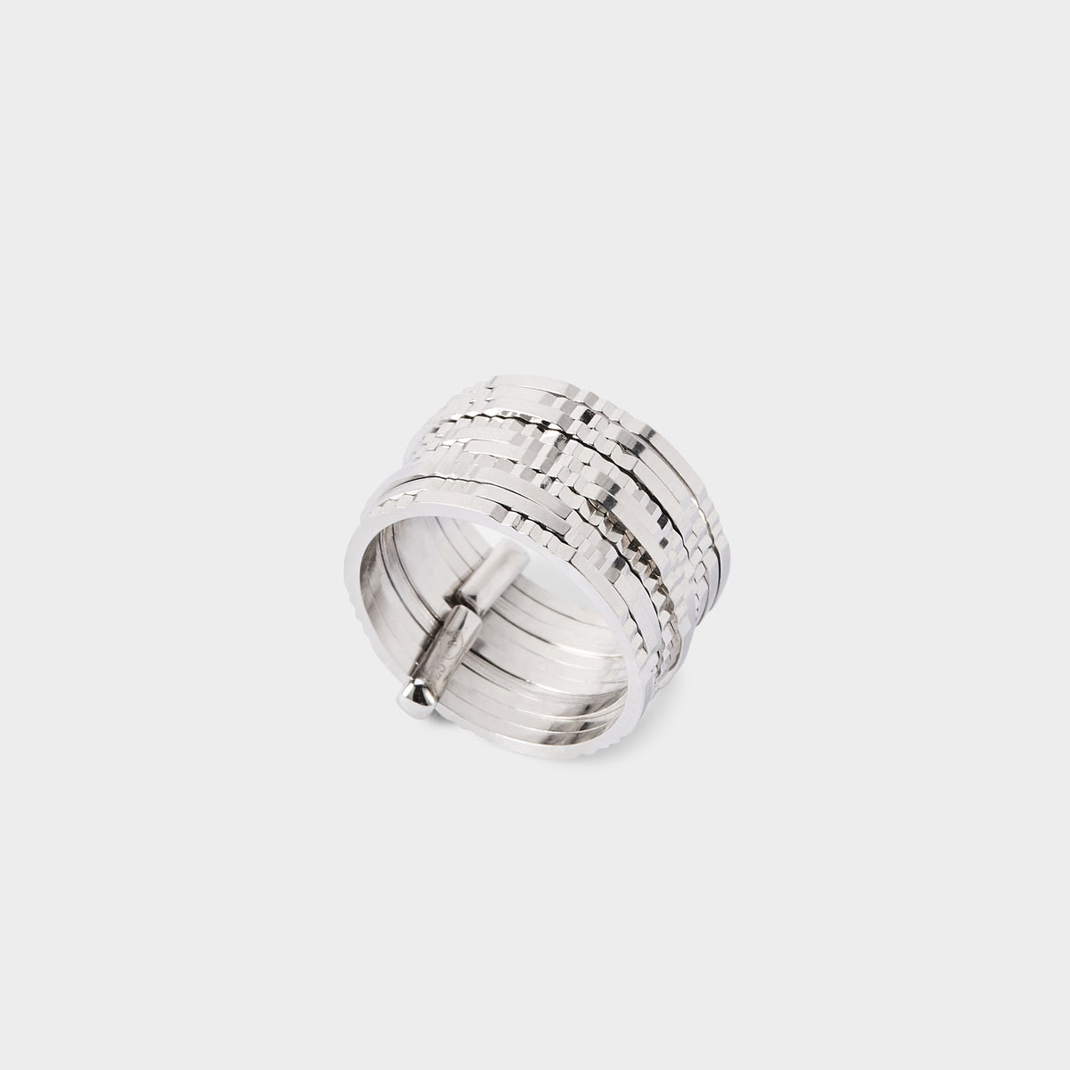 Bague 10 anneaux argent