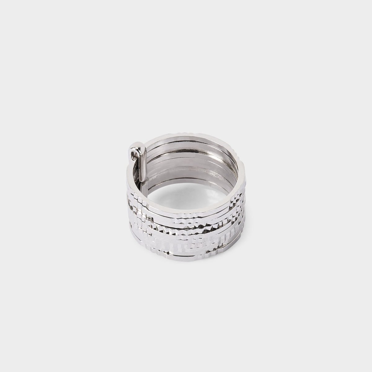 Bague 10 anneaux argent