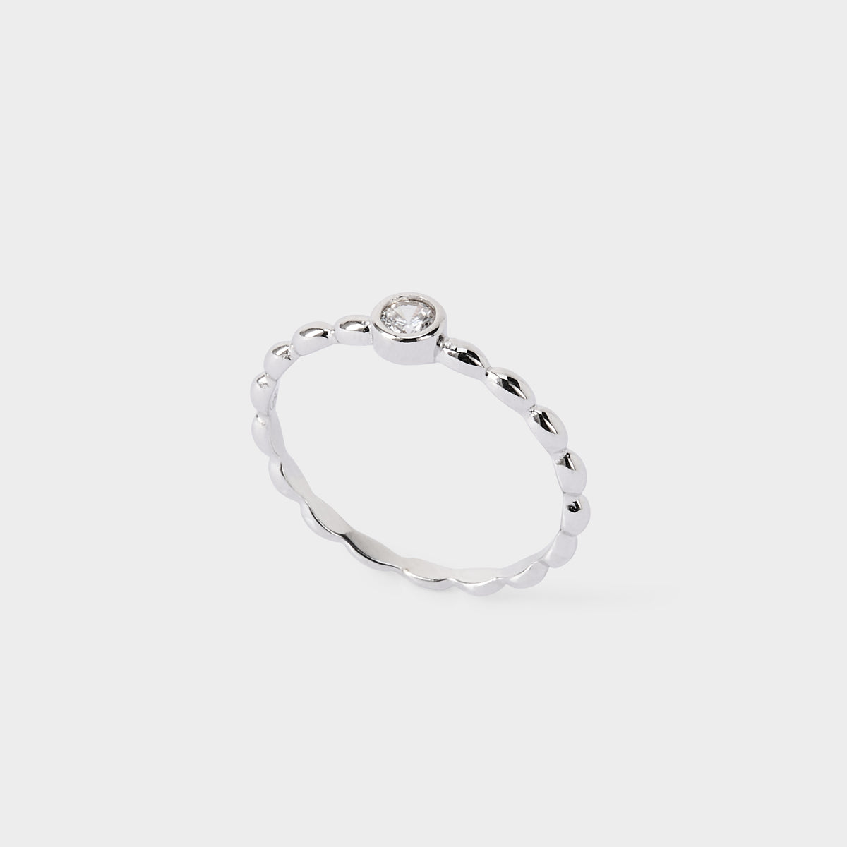 Bague one & one Purity argent massif