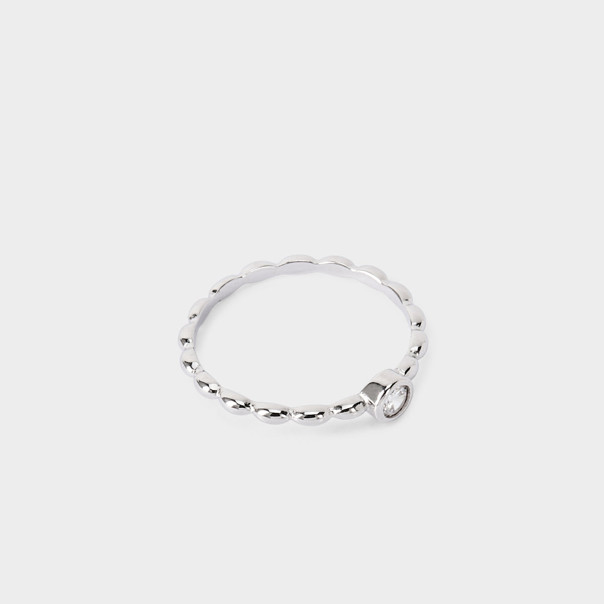 Bague one & one Purity argent massif