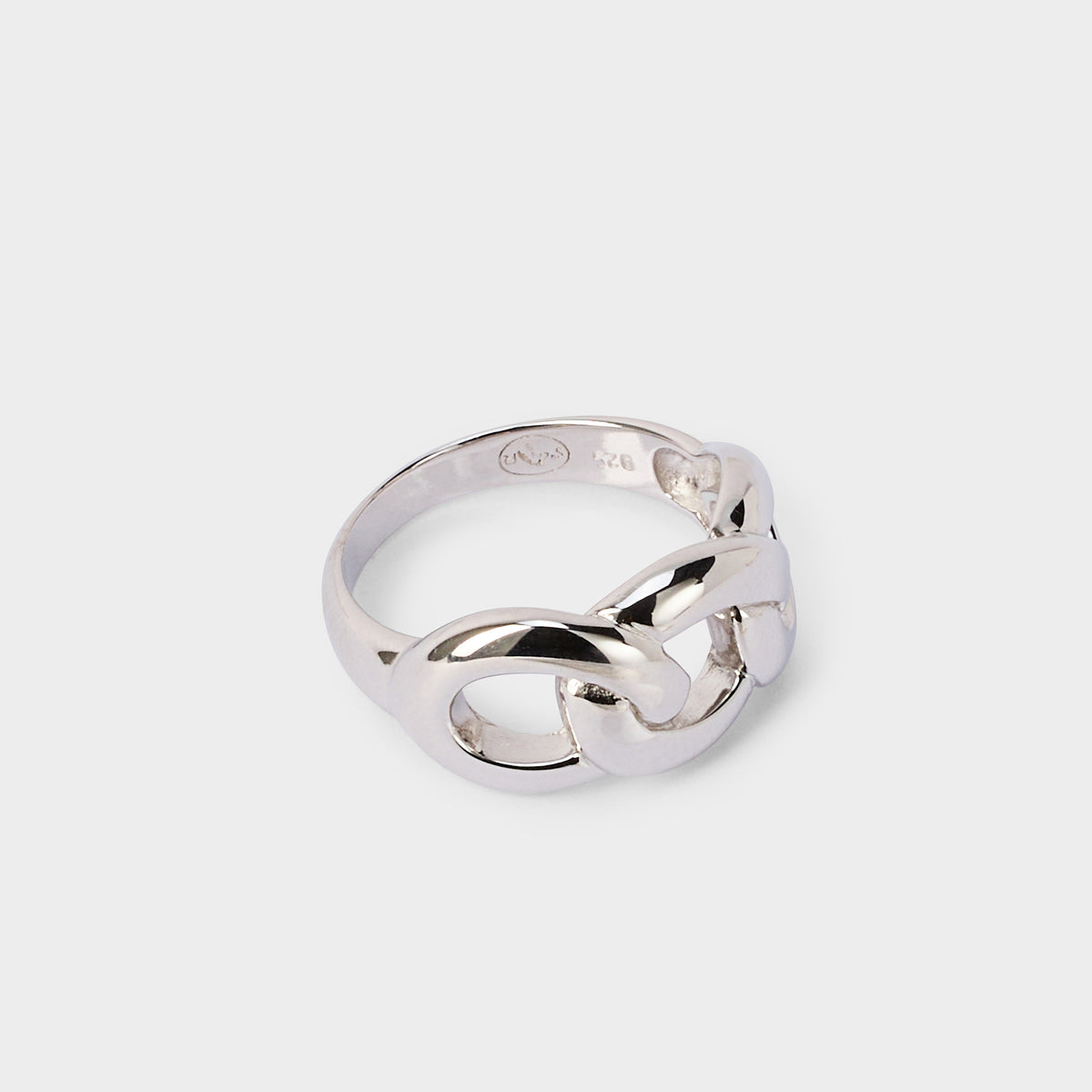 Bague maillon bombés argent