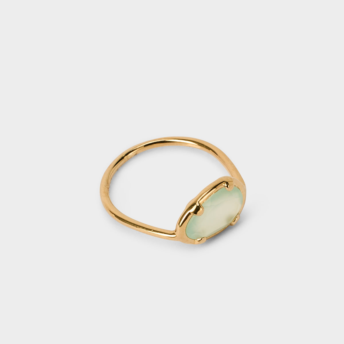 Bague Clarté vert plaqué or