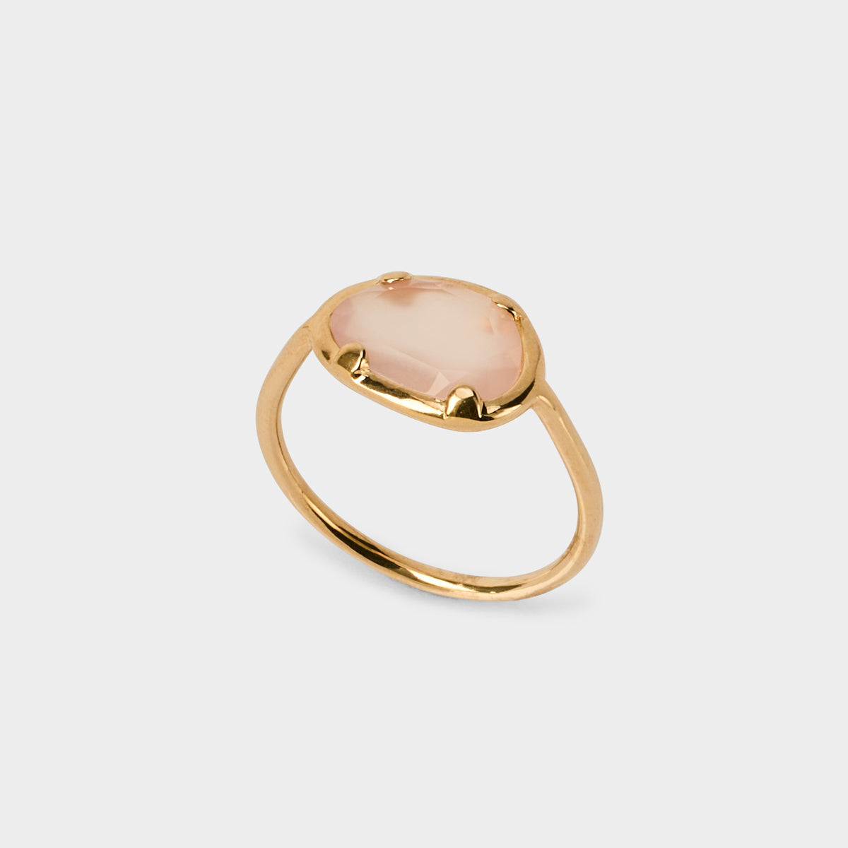 Bague Clarté rose plaqué or