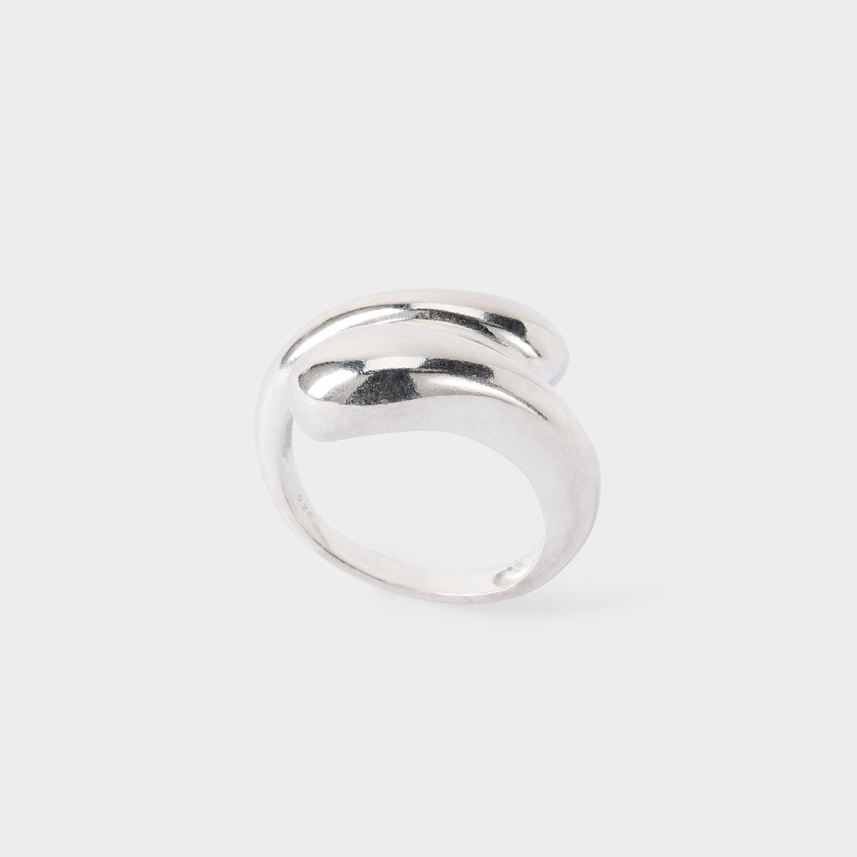 Bague Etreinte ajustable argent
