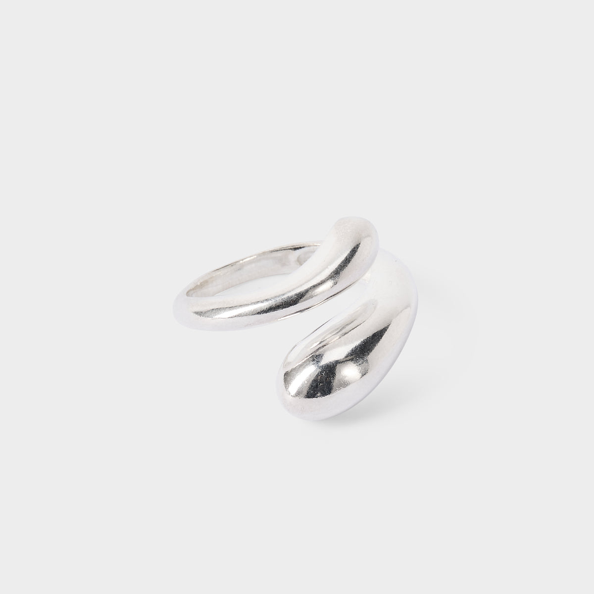 Bague Etreinte ajustable argent