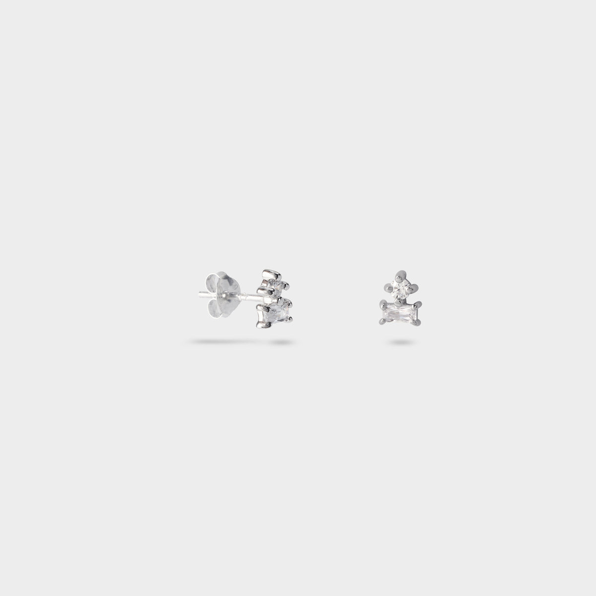 Boucles d'oreilles Elégante blanc argent