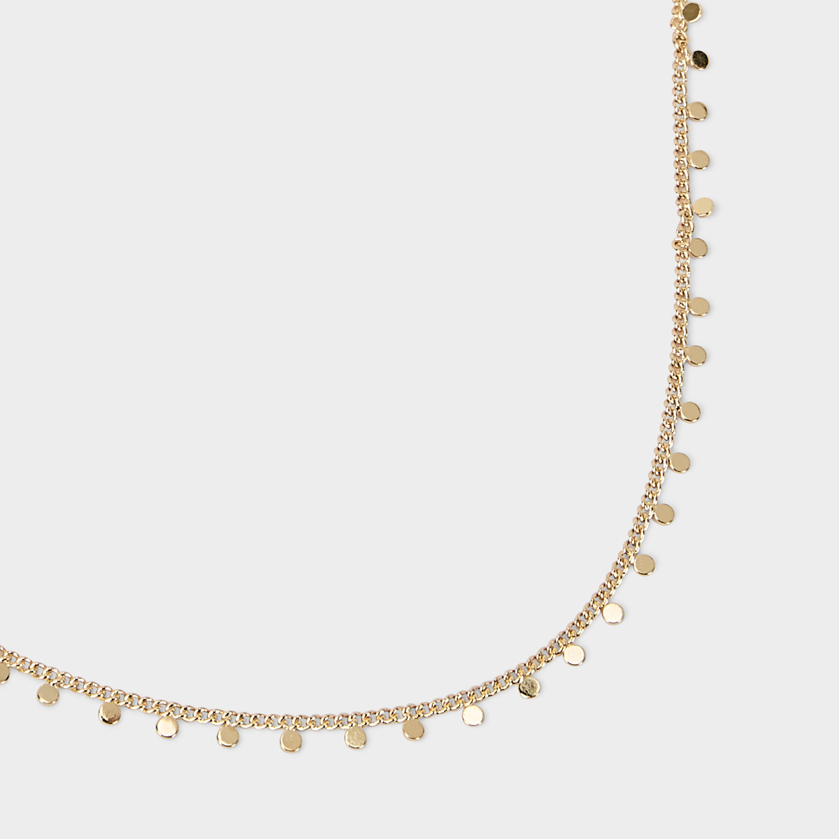 Collier mini paillettes plaqué or