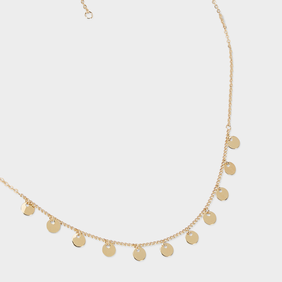 Collier paillettes plaqué or