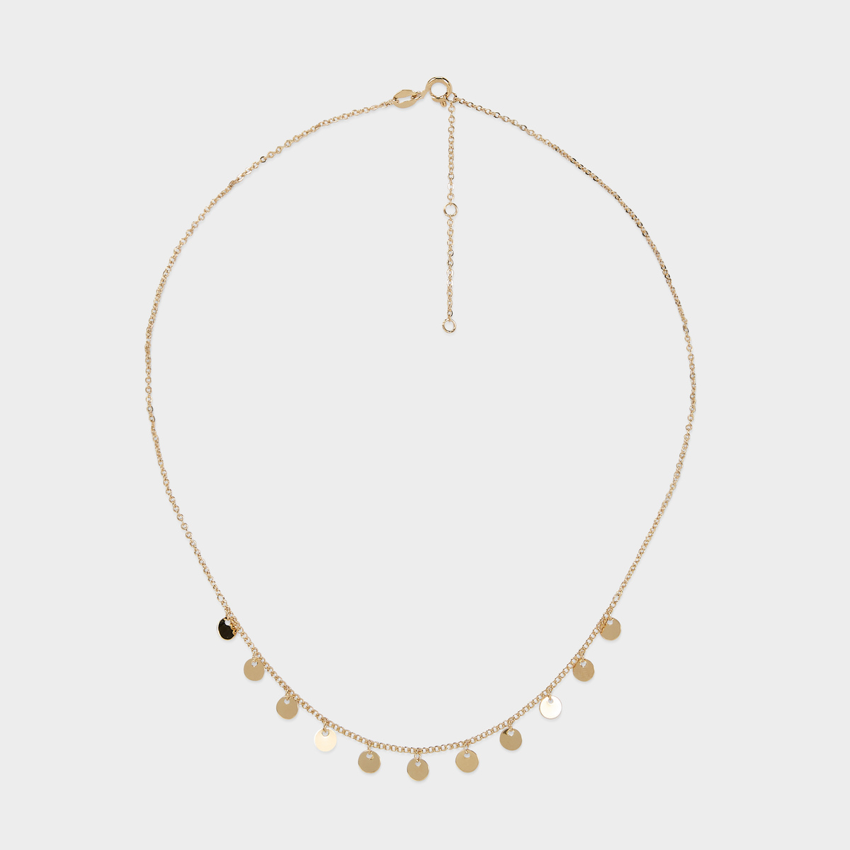 Collier paillettes plaqué or