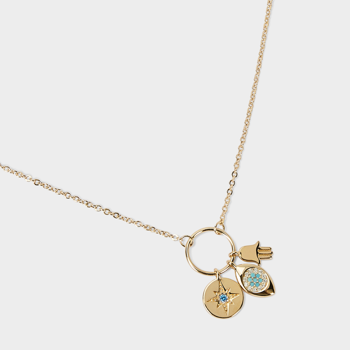 Collier croyances sur chaîne plaqué or