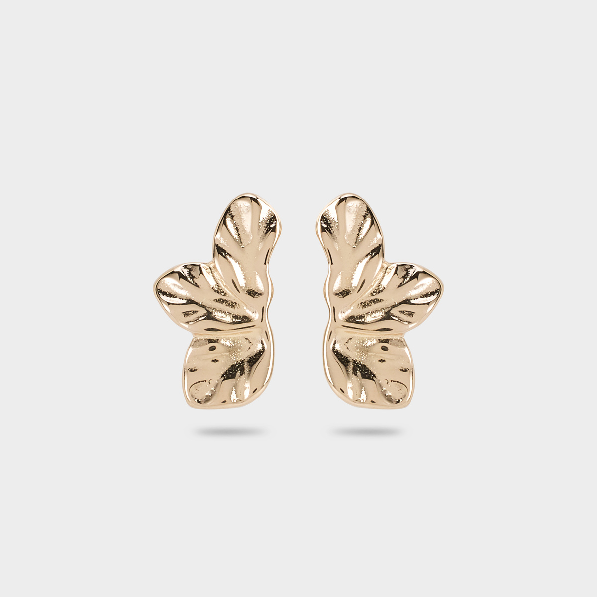 Boucles d'oreilles Pétale plaqué or