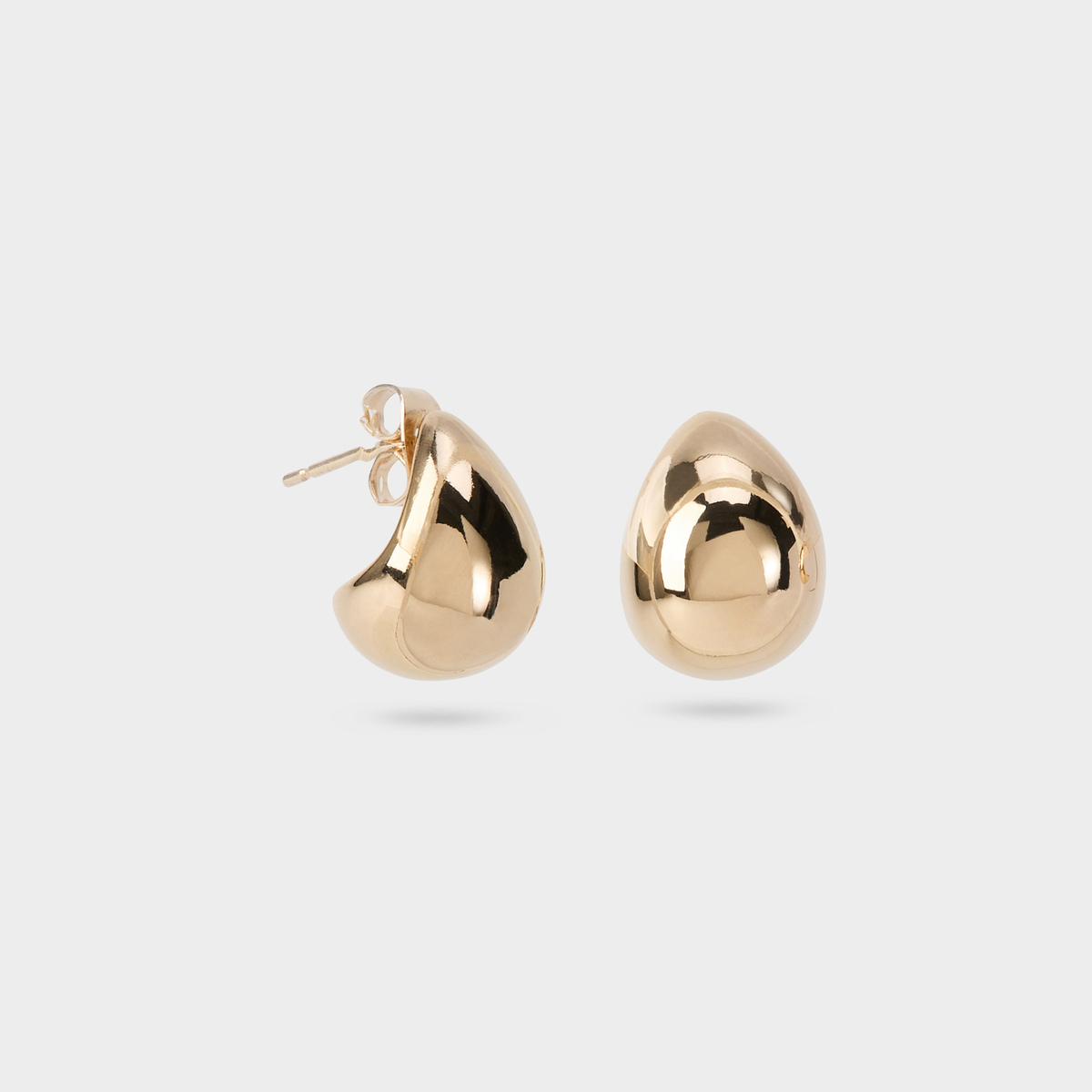 Boucles d'oreilles gouttes lisses plaqué or