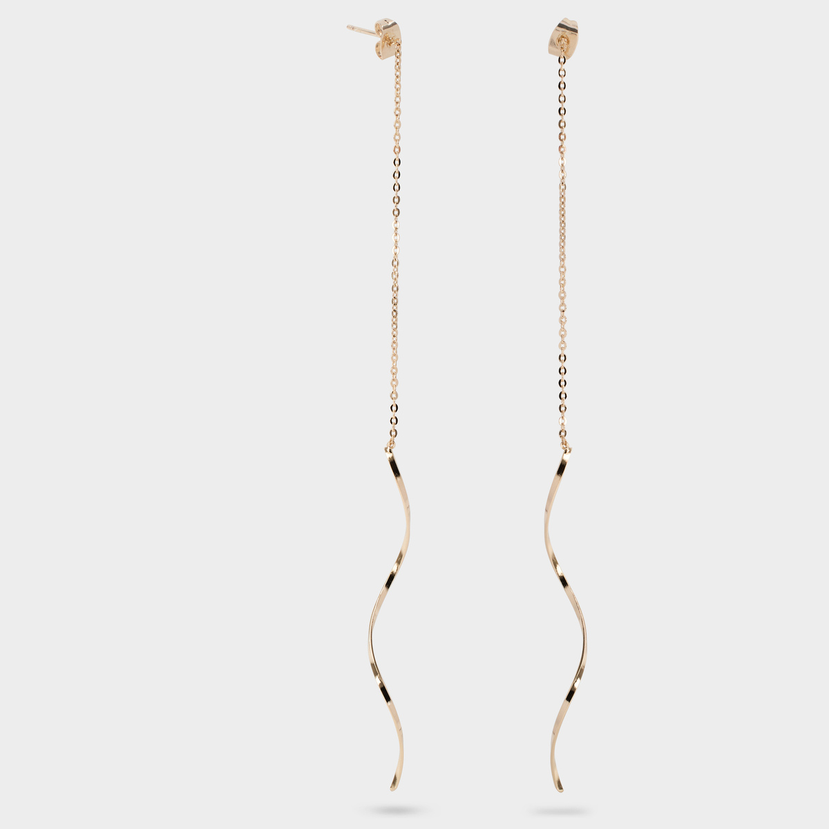 Boucles d'oreilles Lacets plaqué or
