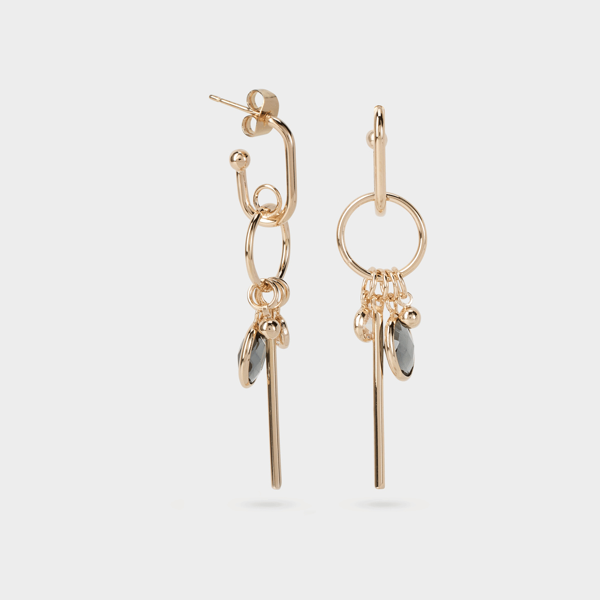 Boucles d'oreilles Longue chance plaqué or