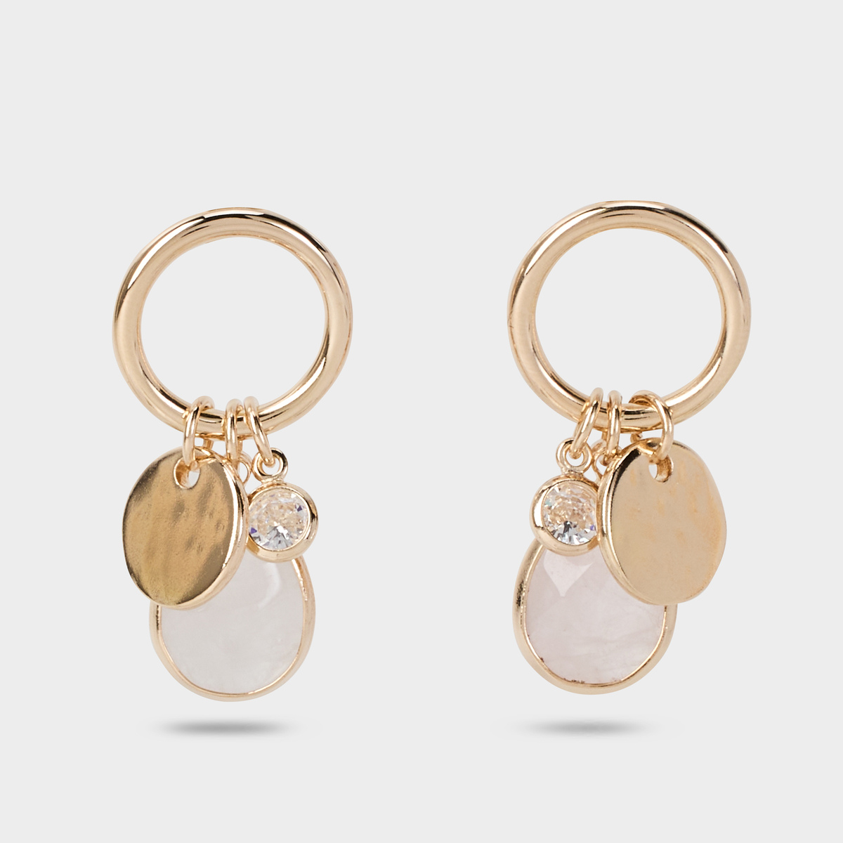 Boucles d'oreilles Bonheur plaqué or