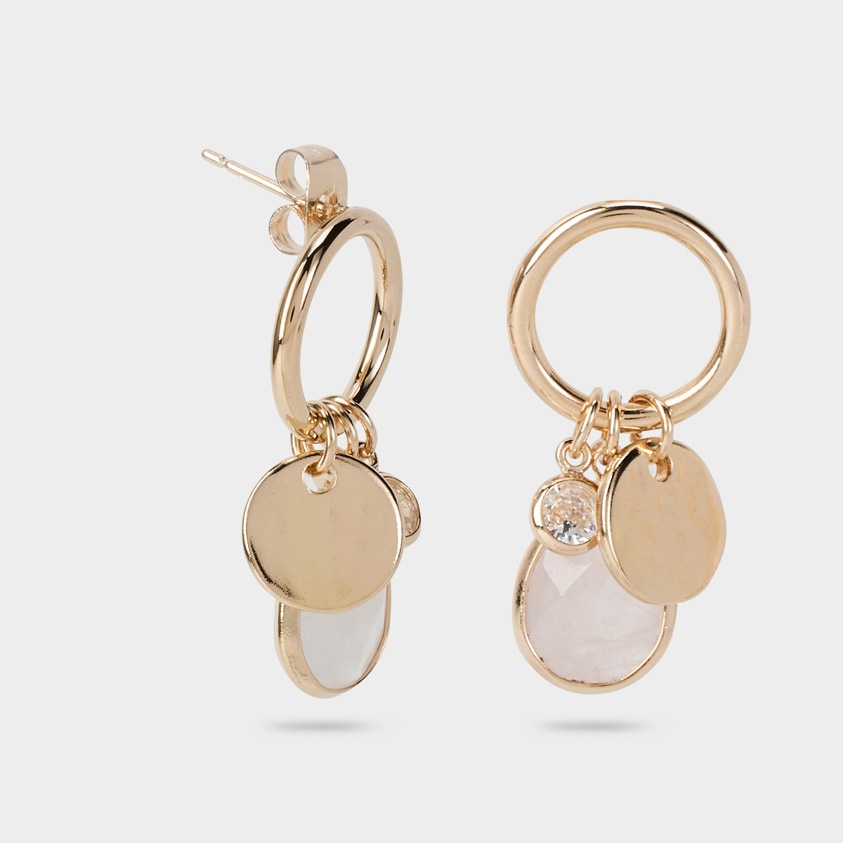 Boucles d'oreilles Bonheur plaqué or