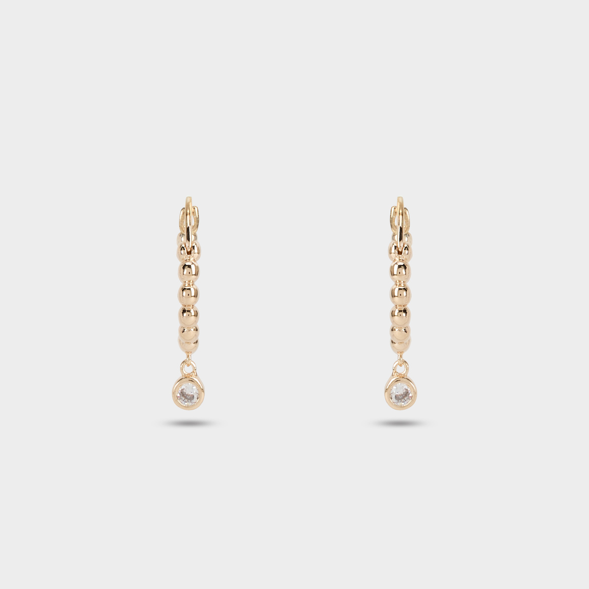 Boucles d'oreilles mini créoles One & One purity plaqué or