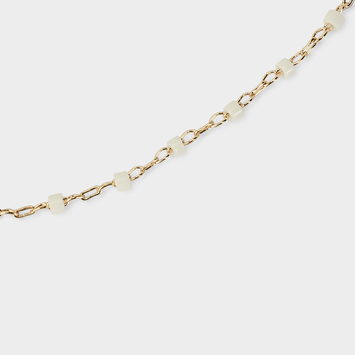 Bracelet Mahos plaqué or blanc