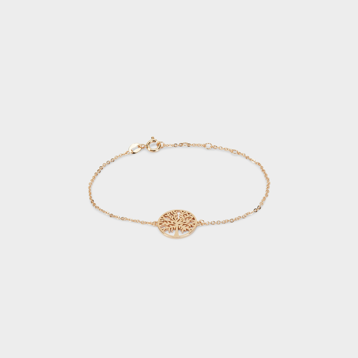 Bracelet arbre de vie sur chaîne plaqué or