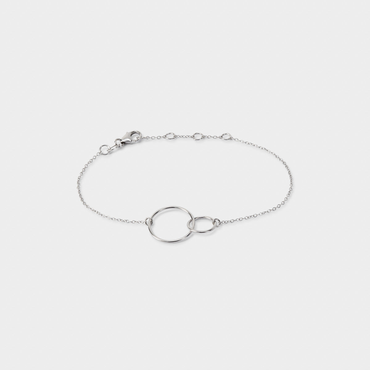 Bracelet duo d'anneaux argent