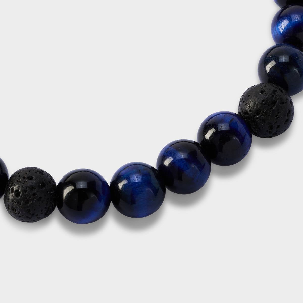 Bracelet perles Œil de tigre bleu 8 mm