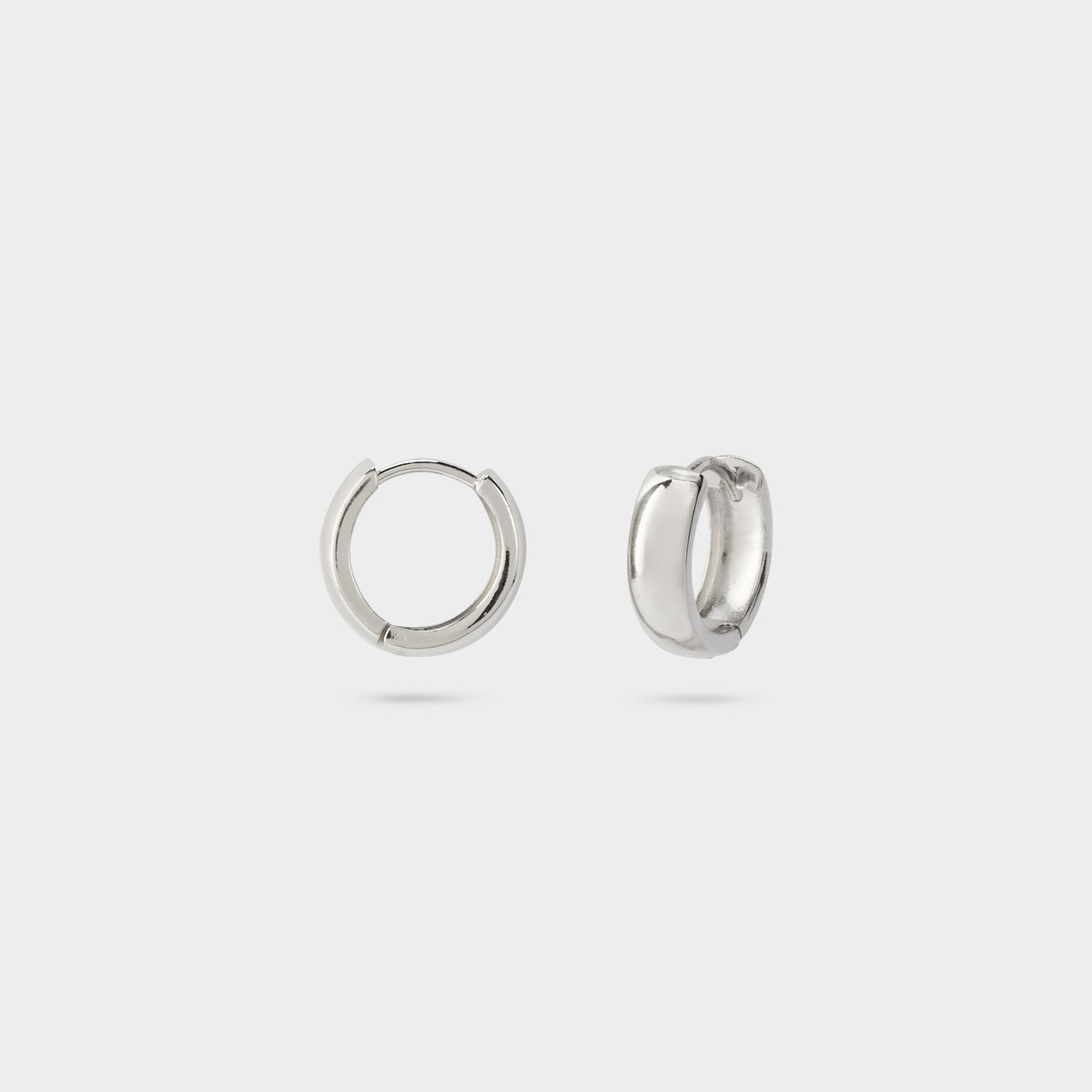Boucles d'oreilles mini créoles épaisses argent
