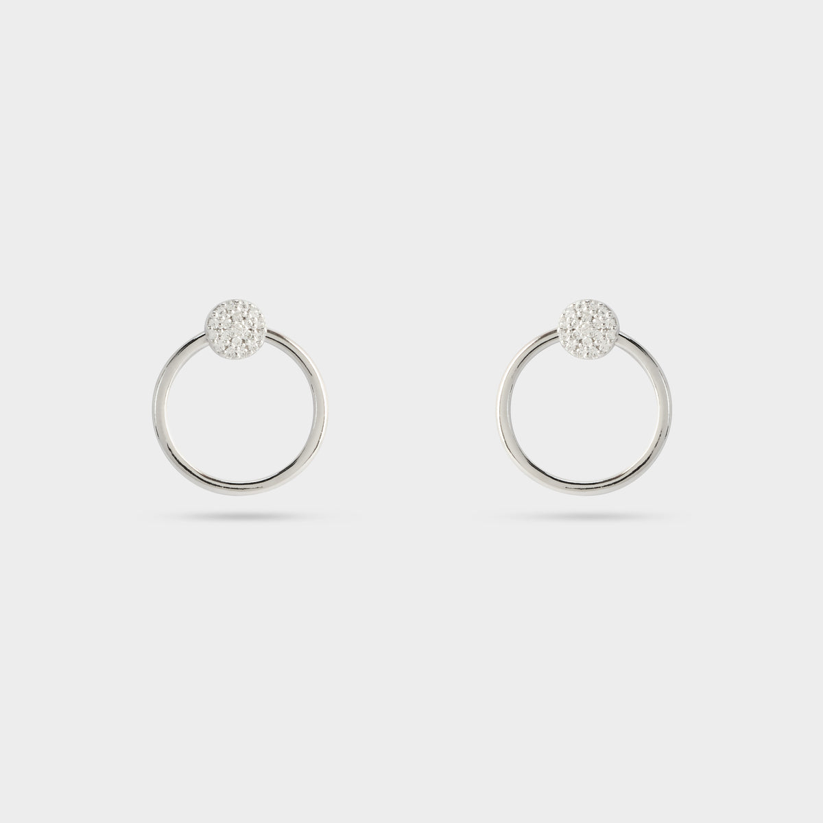 Boucles d'oreilles 2 en 1 Anneau argent
