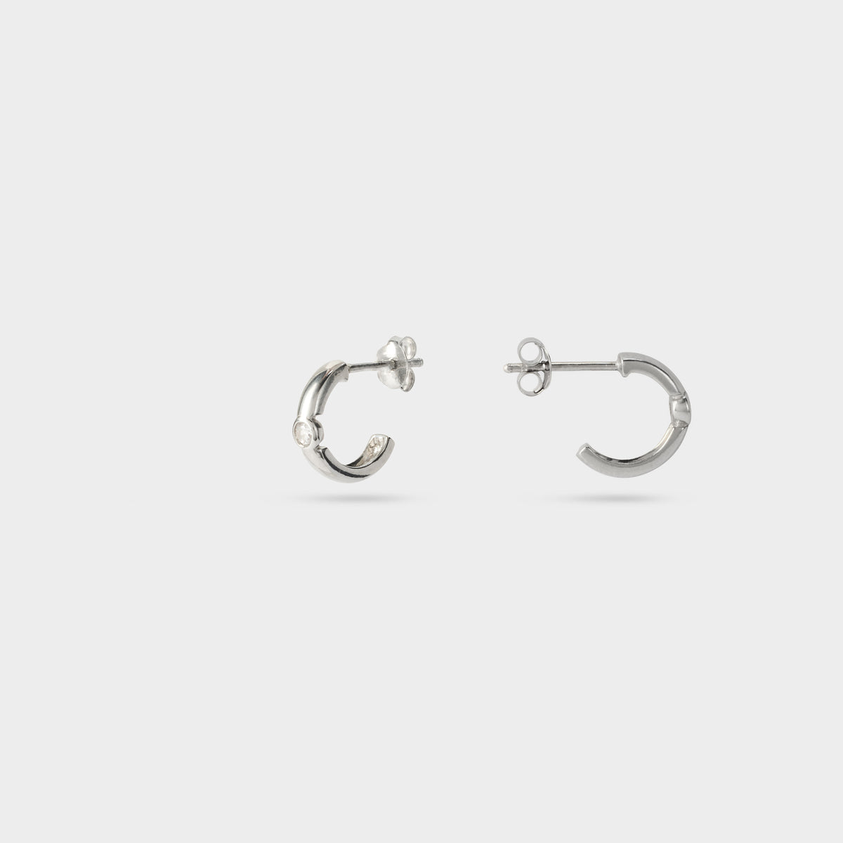 Boucles d'oreilles mini créoles Purity argent