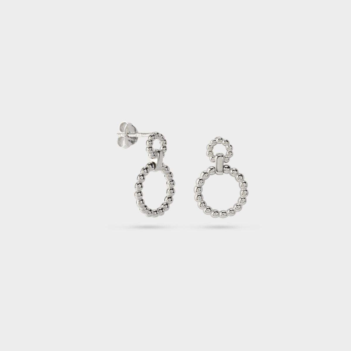 Boucles d'oreilles torsadées suspendues argent
