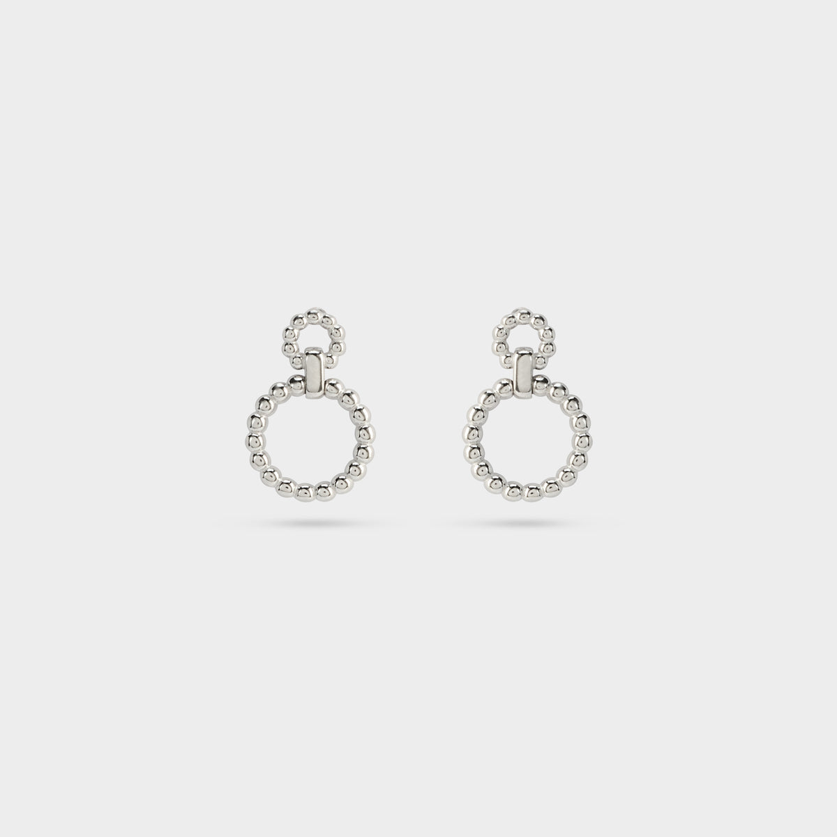 Boucles d'oreilles torsadées suspendues argent
