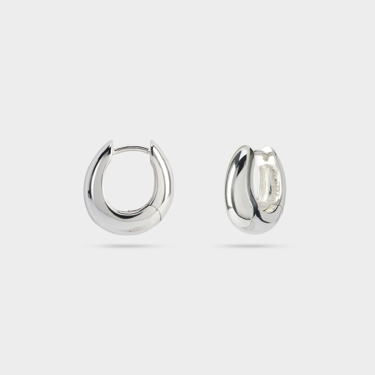 Boucles d'oreilles mini créoles Balance argent