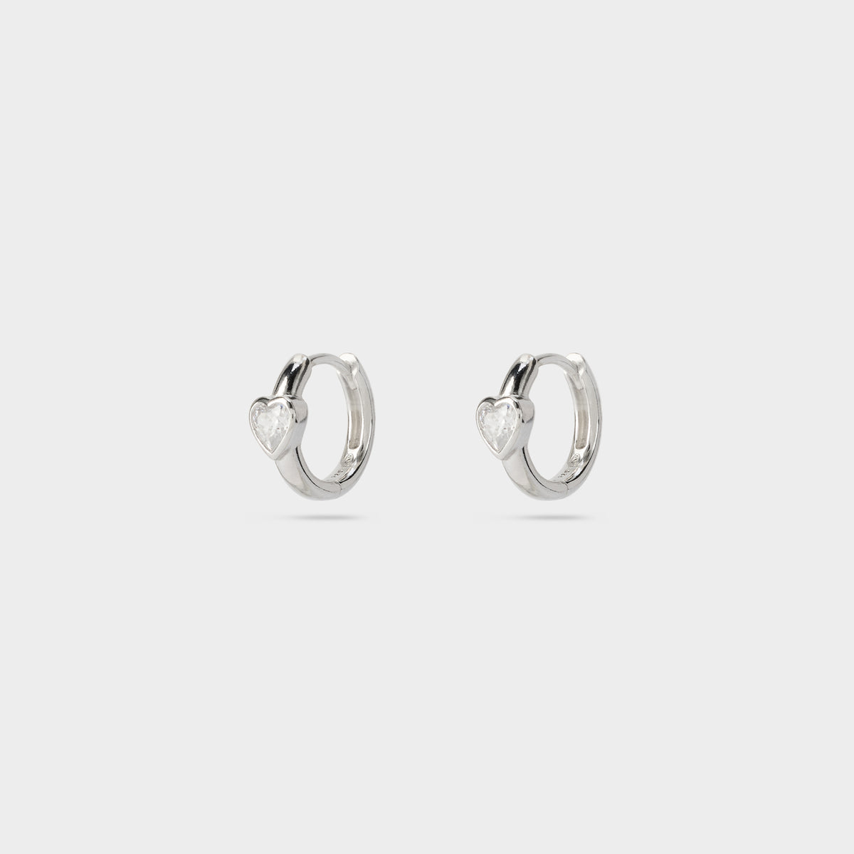 Boucles d'oreilles mini créoles Tendresse argent