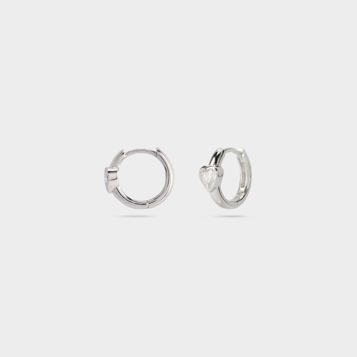 Boucles d'oreilles mini créoles Tendresse argent