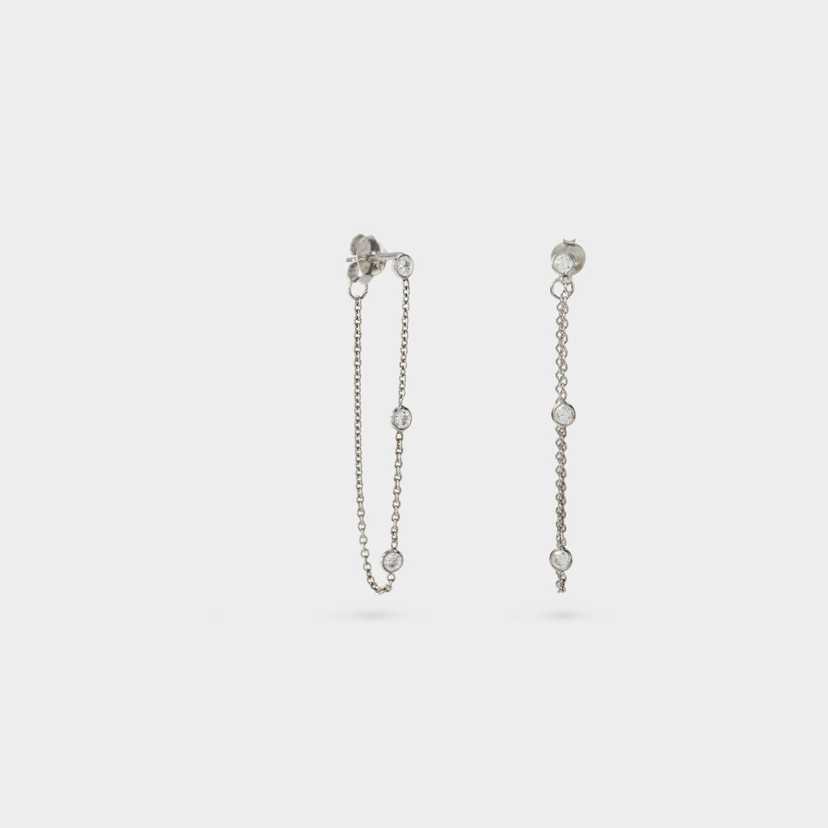 Boucles d'oreilles chaîne Purity argent