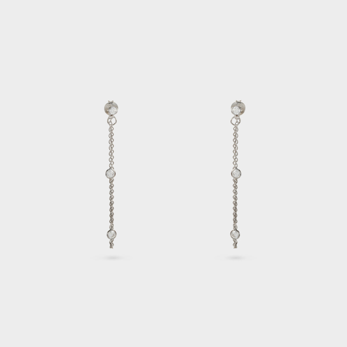 Boucles d'oreilles chaîne Purity argent