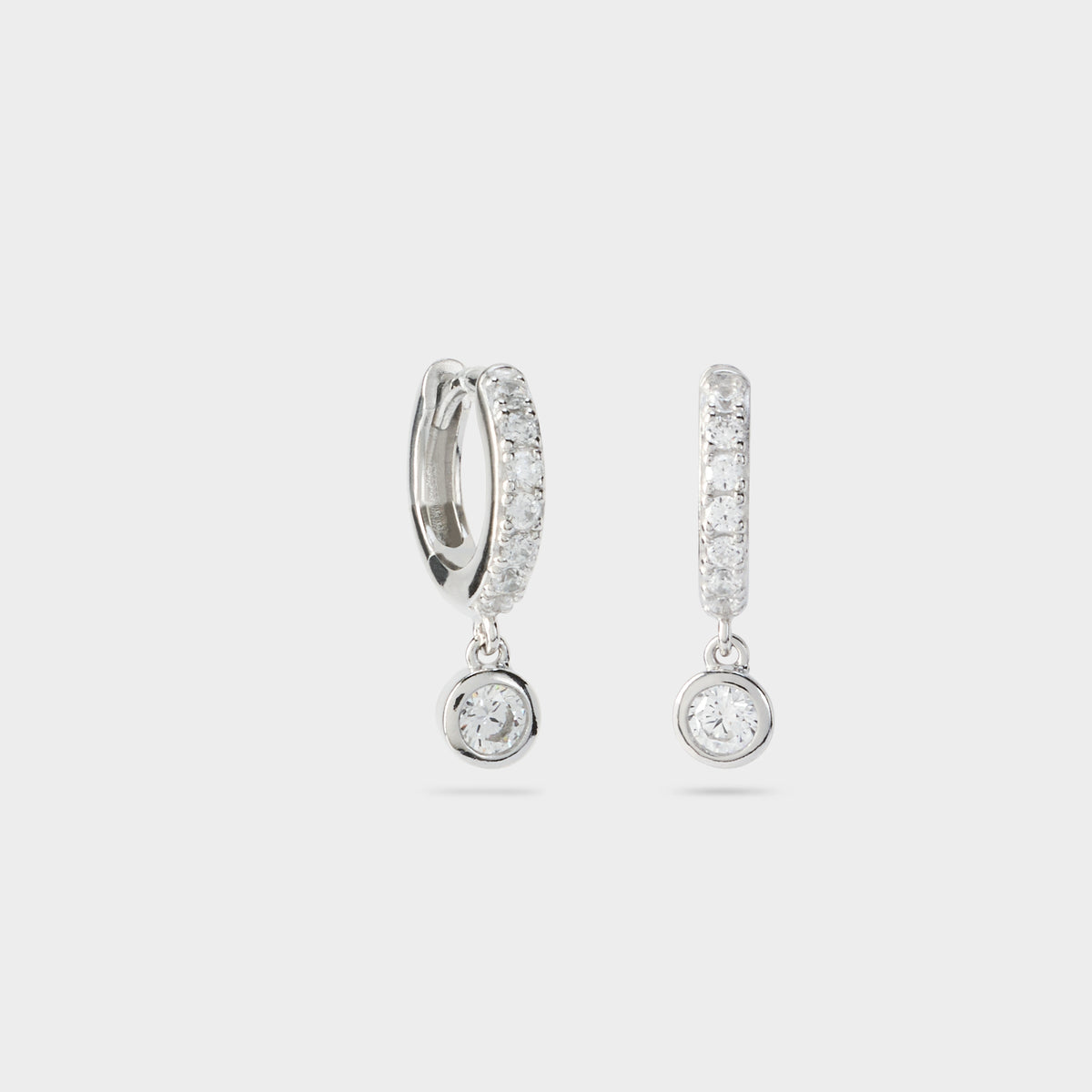 Mini créoles pavées 1 purity argent
