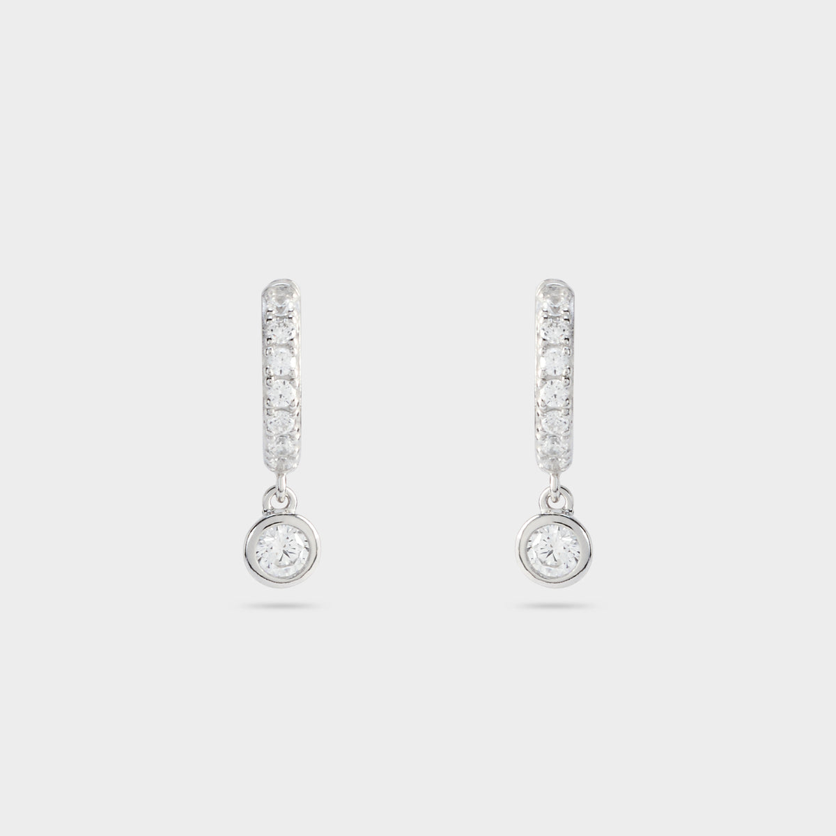 Mini créoles pavées 1 purity argent