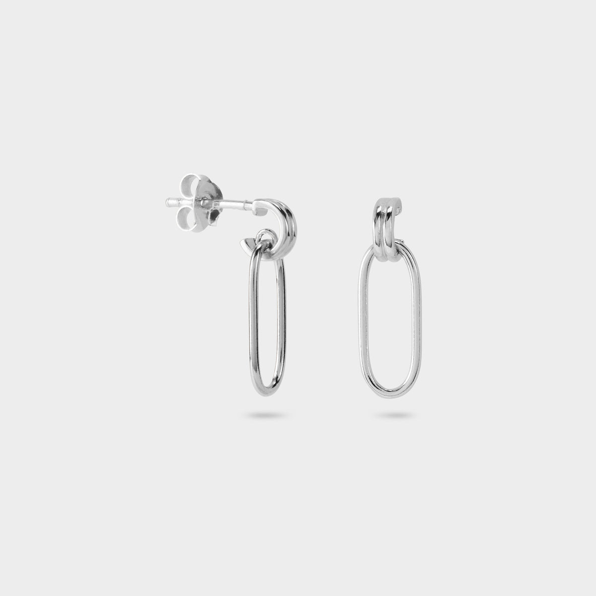Boucles d'oreilles Ellipse argent
