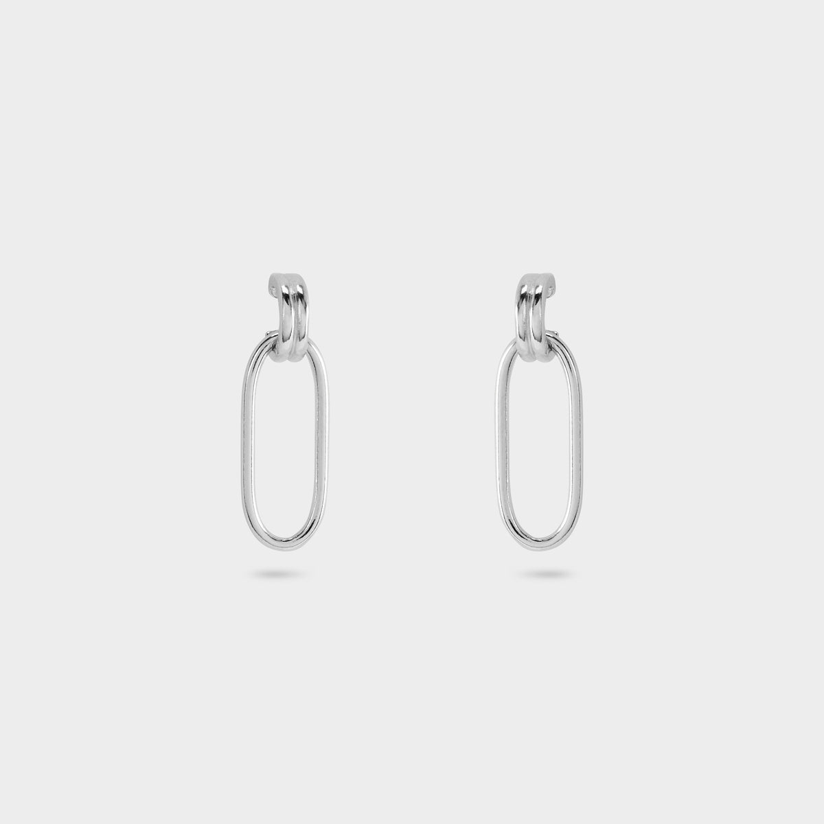 Boucles d'oreilles Ellipse argent