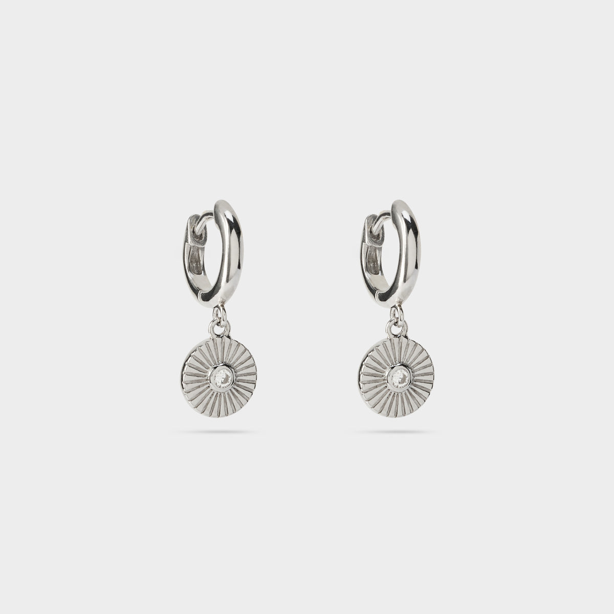 Boucles d'oreilles créoles Solaire argent