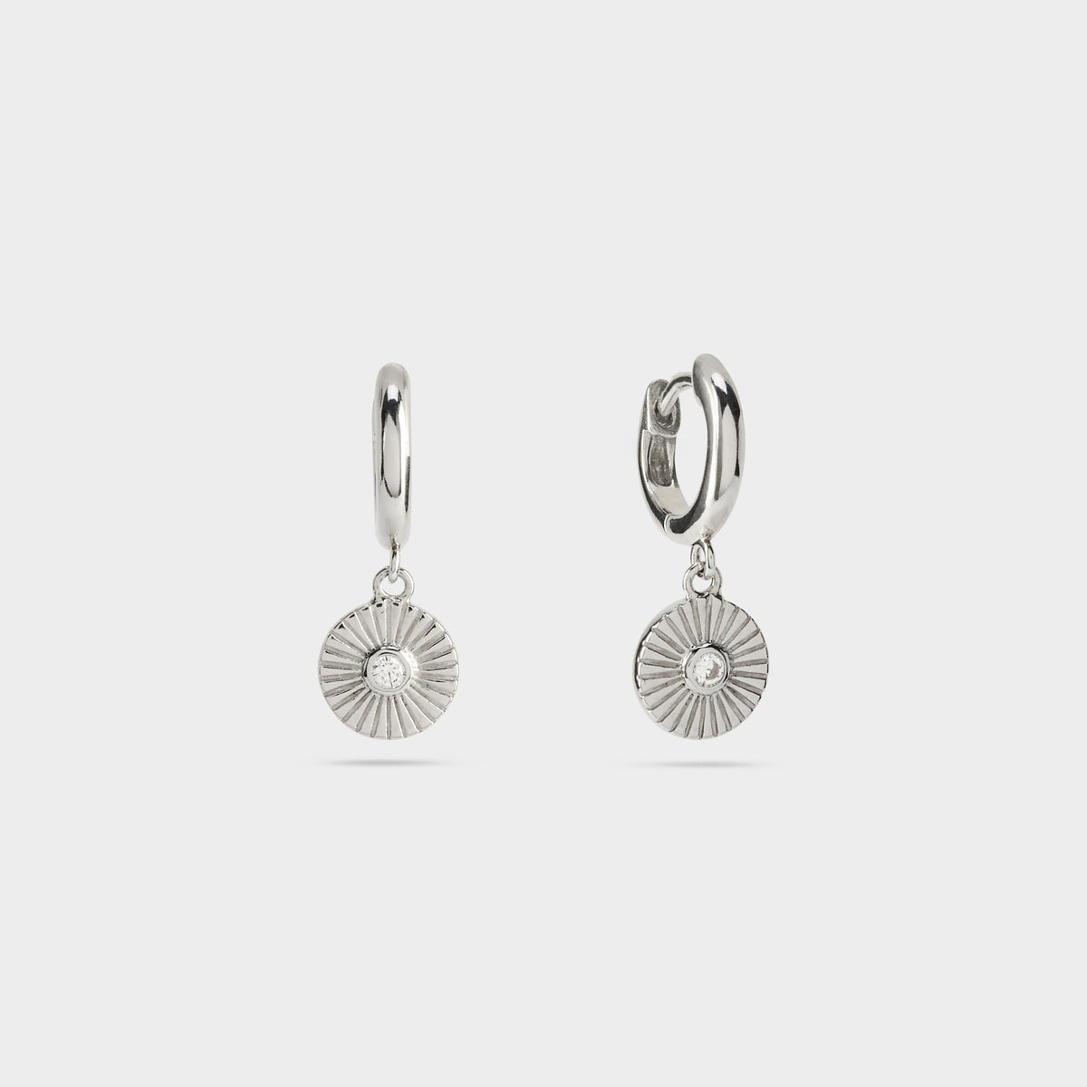 Boucles d'oreilles créoles Solaire argent