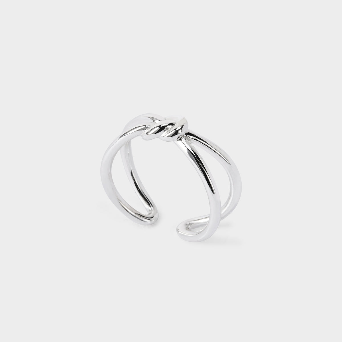 Bague Nœud ajustable argent