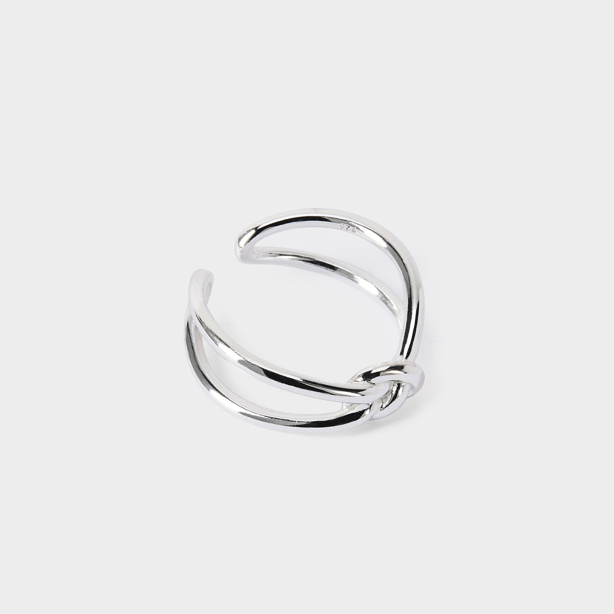 Bague Nœud ajustable argent