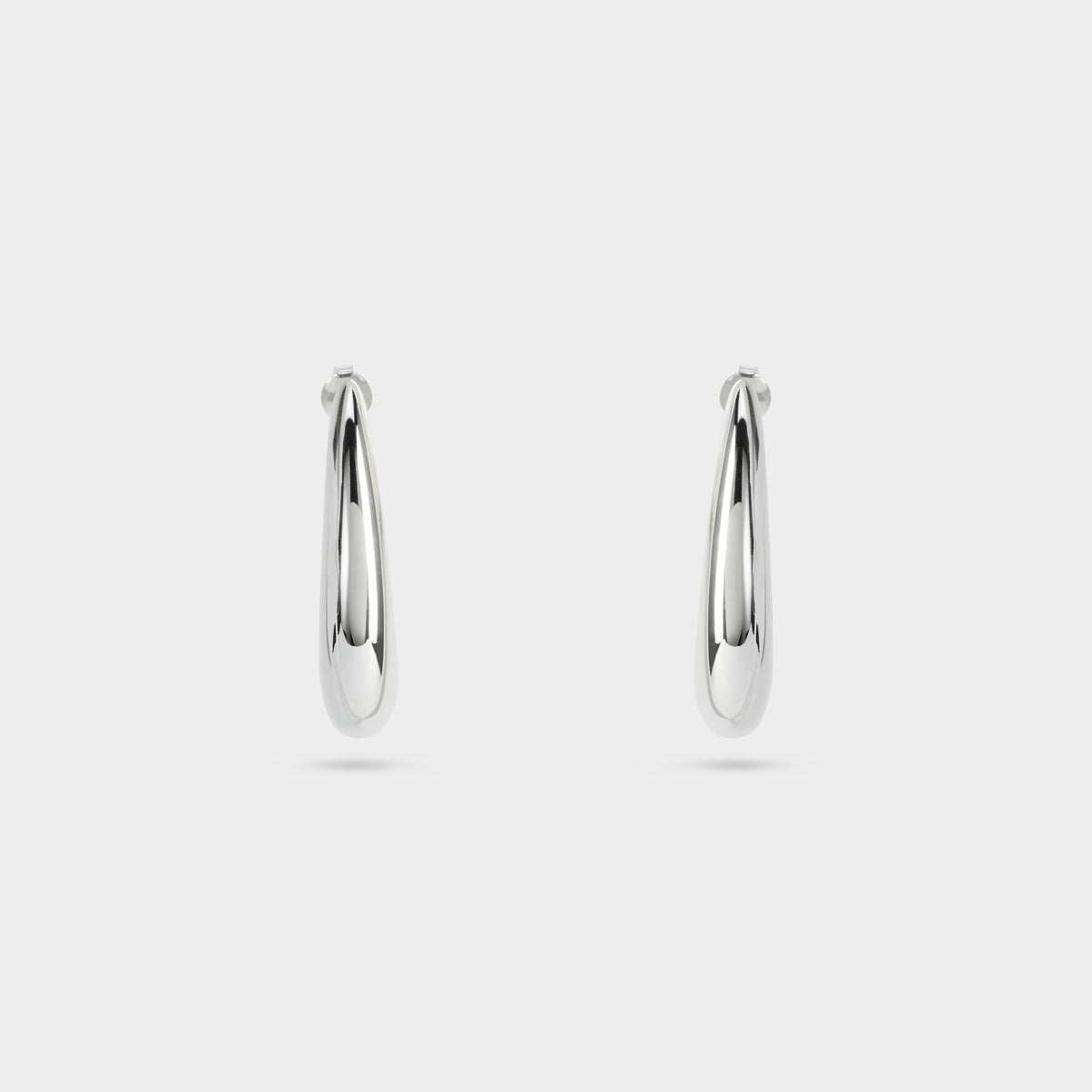 Boucles d'oreilles grandes courbes argent