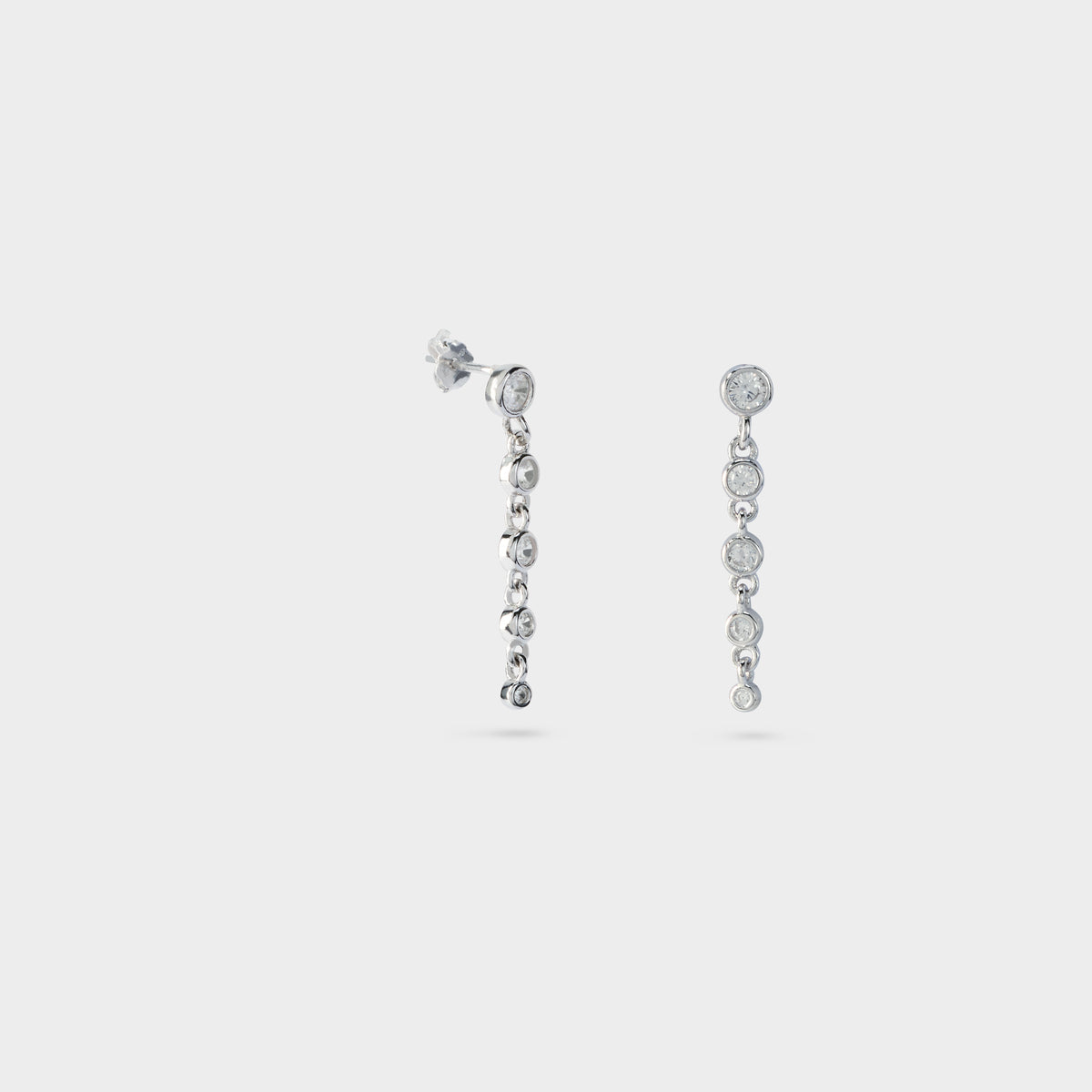 Boucles d'oreilles cascade purity argent