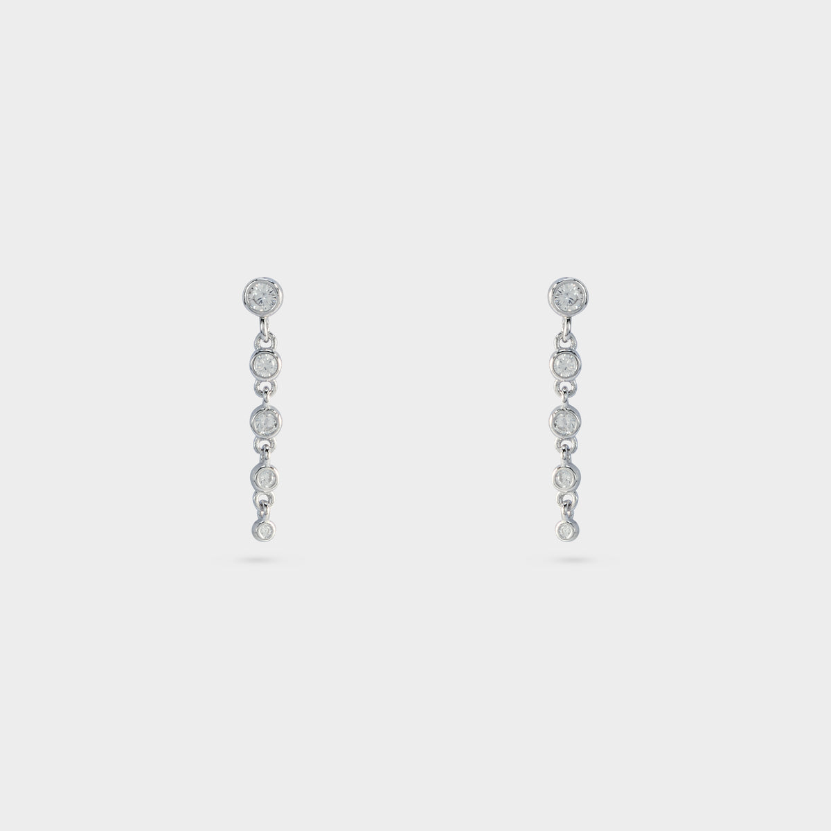 Boucles d'oreilles cascade purity argent